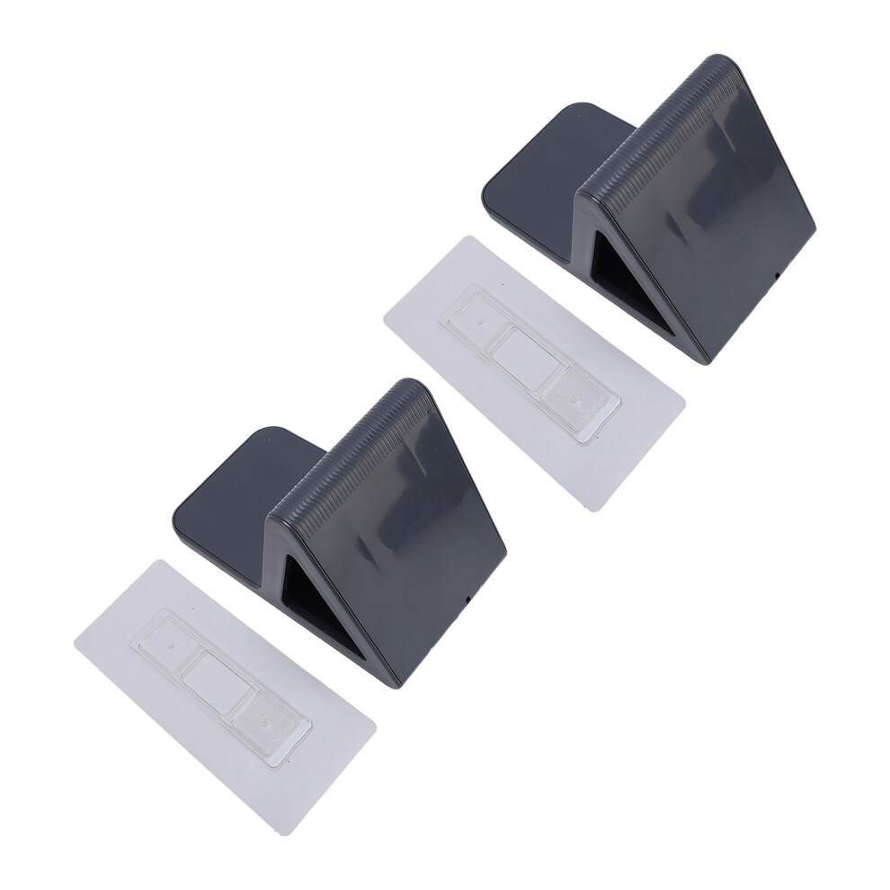 Black Ergonomic Bath Footrest For Shower Nonslip Abs Stool