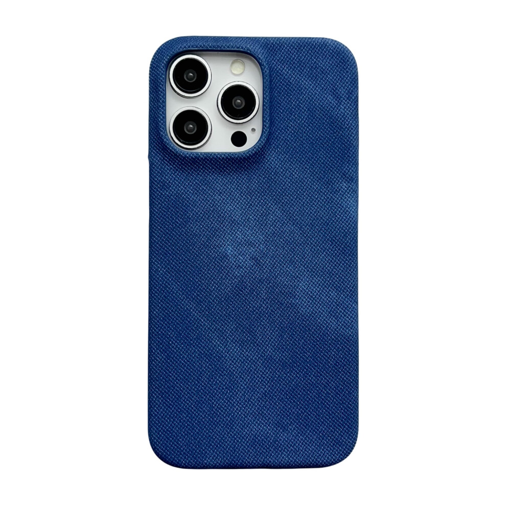 Case For Iphone 15 Denim Fabric Cover, Slim Dropresistant Antifingerprint Protective Case Blue 9771547563532