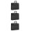 3Pièces Sac En Toile Noir À Plusieurs Compartiments Pour Documents 4