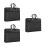 3Pièces Sac En Toile Noir À Plusieurs Compartiments Pour Documents 5