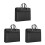 3Pièces Sac En Toile Noir À Plusieurs Compartiments Pour Documents 7