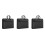 3Pièces Sac En Toile Noir À Plusieurs Compartiments Pour Documents 8