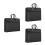 3Pièces Sac En Toile Noir À Plusieurs Compartiments Pour Documents 10