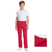 School Uniforms for Boys Pull On Chino Pants with Pockets Straight Pants Red Uniform Pants Back To School Clothes Kids Preppy Clothes 9-10 Years