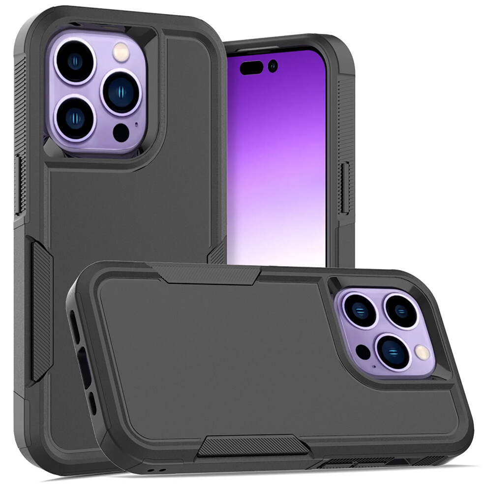 Compatible With Iphone 14 Pro Case Â Military-Grade Shockproof, Drop-Proof, Scratch-Resistant Bumper Back Cover (6.1", ) Black 9479868133761