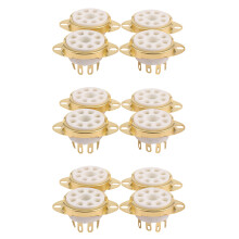 12PC 8 Pin Ceramic Socket Tube Top Vacuum Octal Value for KT88 EL34 6V6 6650 274B