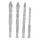 4Pcs Cemented Carbide Twisted Drill Bit Set Multifunctional Sandblast Threaded Masonry Drill Bit for Glass Ceramic 1