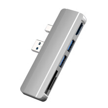 2Port USB3.0Micro SD SD SDHC SDXC USB Hub Dockingstation Mini DP til HDMI Konverter Adapter Til Surface Pro4/5/6Tilbehør