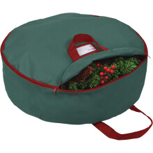 Christmas Wreath Storage Bag 24", Durable 600D Oxford Polyester with Handles, Compatible with 24" Wreaths & Garlands
