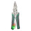 (Black) Multifunctional home wire stripper electrician pliers with voltage tester and 4