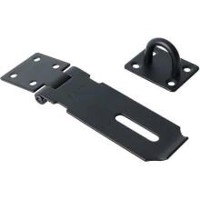 Door Lock Padlock Hasp Clasp Door Latch with Screws for Door, Furniture, 4 Inch, Matte Black Finish Stainless Steel