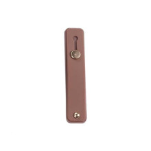Brown Telescopic Finger Strap Phone Grip Stand, Universal Adjustable Mobile Holder for Desk Use