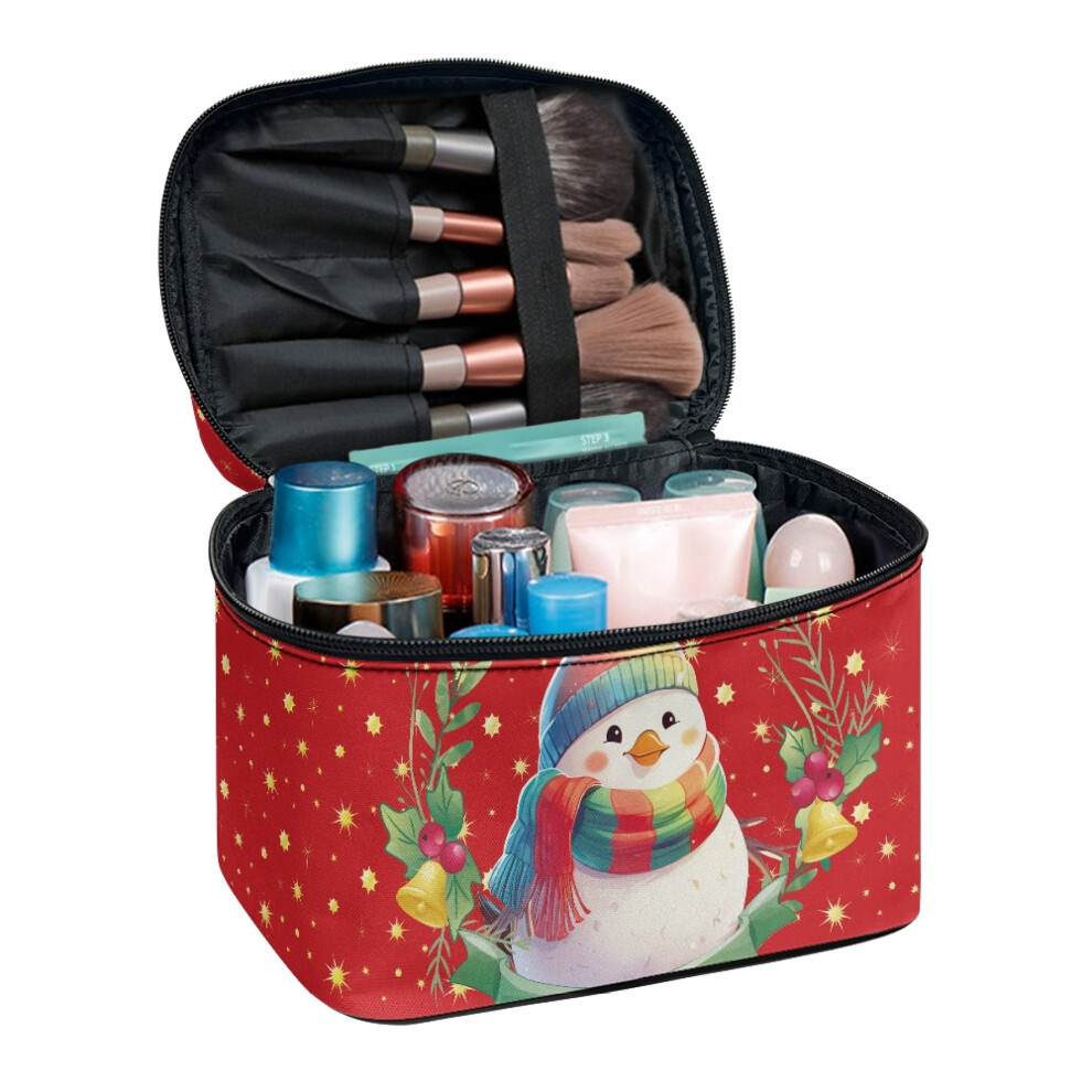Snowman Holiday Makeup Case Organizer 8.86"x6.5"x5.9"