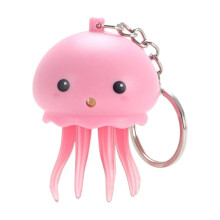 Jellyfish Keychain Pendant Anime Figurine Glow Sound 1pc