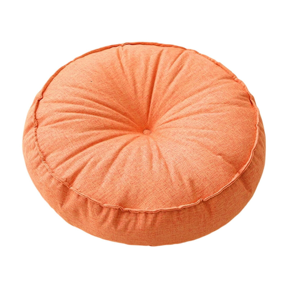 Damai Round Floor Pillow, Memory Foam Cushion For Adults, 17"X17", Orange 9365509143407