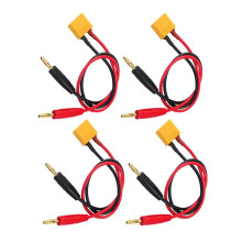 4Pcs XT90 to 4mm Banana Plug Charging Cable 10AWG 15cm for LiPo Battery RC Charger Fast Charge