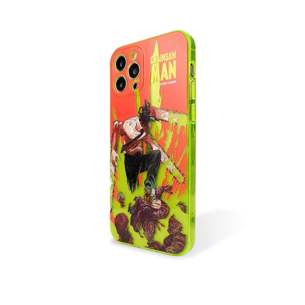 Chainsaw Man Anime Phone Case For Iphone 15 Pro Max, Denji Makima Pochita Design, Slim Shockproof Cover 9092120189513