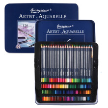 Aquarellstiftset (12–120 Stück) mit Pinsel und Metallbox, geeignet für Malbücher für Kinder und Erwachsene