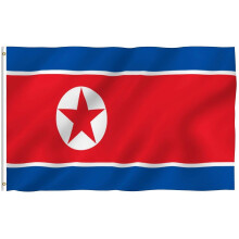 3x5 Ft North Korea Flag, UV Fade Resistant N Korean National Flags Polyester with Brass Grommets