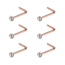 20g Kristall Nässtift Piercing Näsben/L-formad/Nässkruv Nässtift Piercing