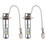 2pcs Super Bright White H3 LED Fog Light Bulbs,compatible 12V-24V DC Headlight Conversion Kit 1