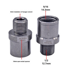 JINGT Bicycle Pedal Adapters Stainless Steel 9/16 inch to