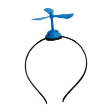 Xinwanna Spoof Headband Windmill Decoration Men Women Hair Hoop Elastic Funny Hair Accessory for Daily Party Wear (Blue)