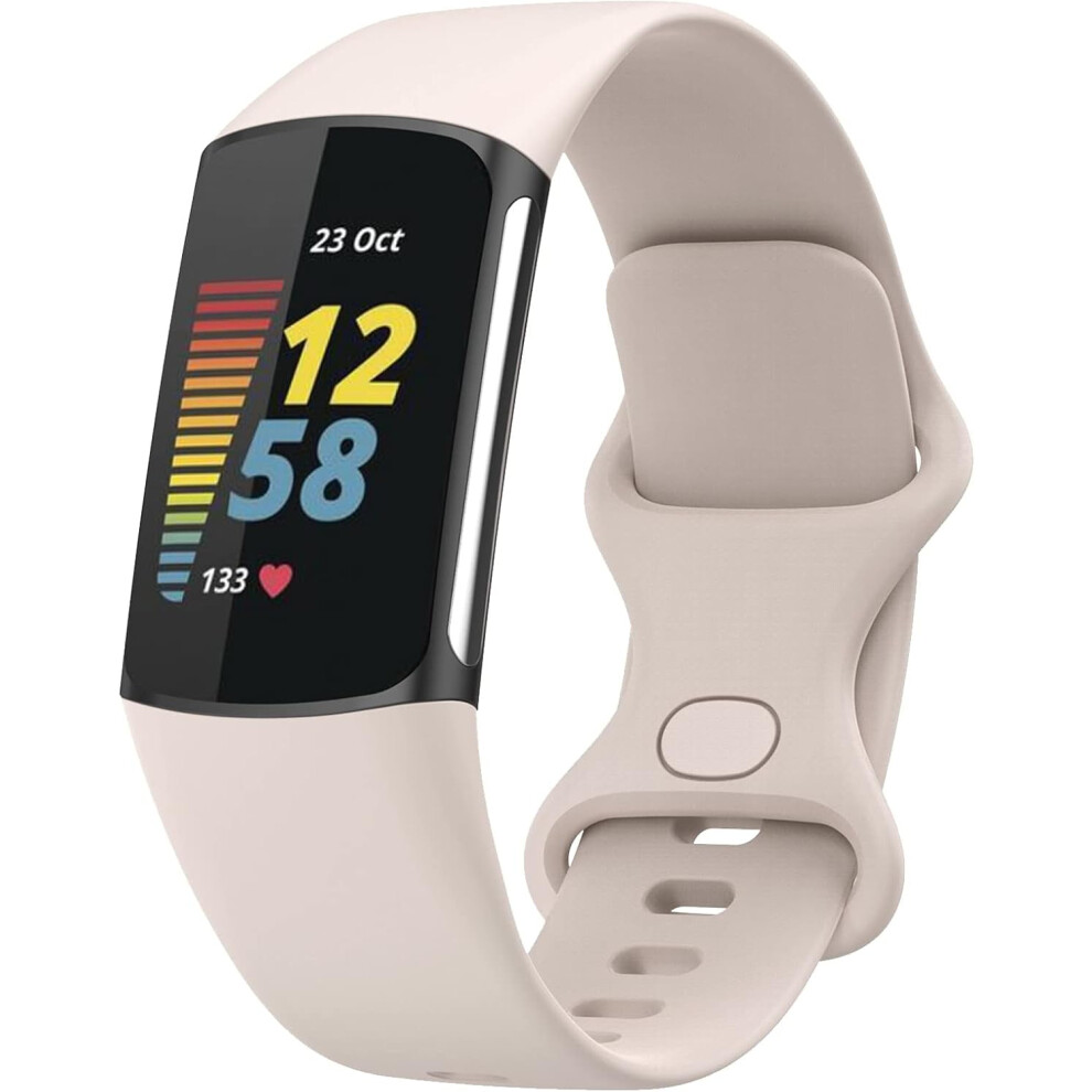 Adjustable Soft Silicone Bands Compatible With Fitbit Charge 5 Â Sport Watch Straps For Women & Men 9028731681757