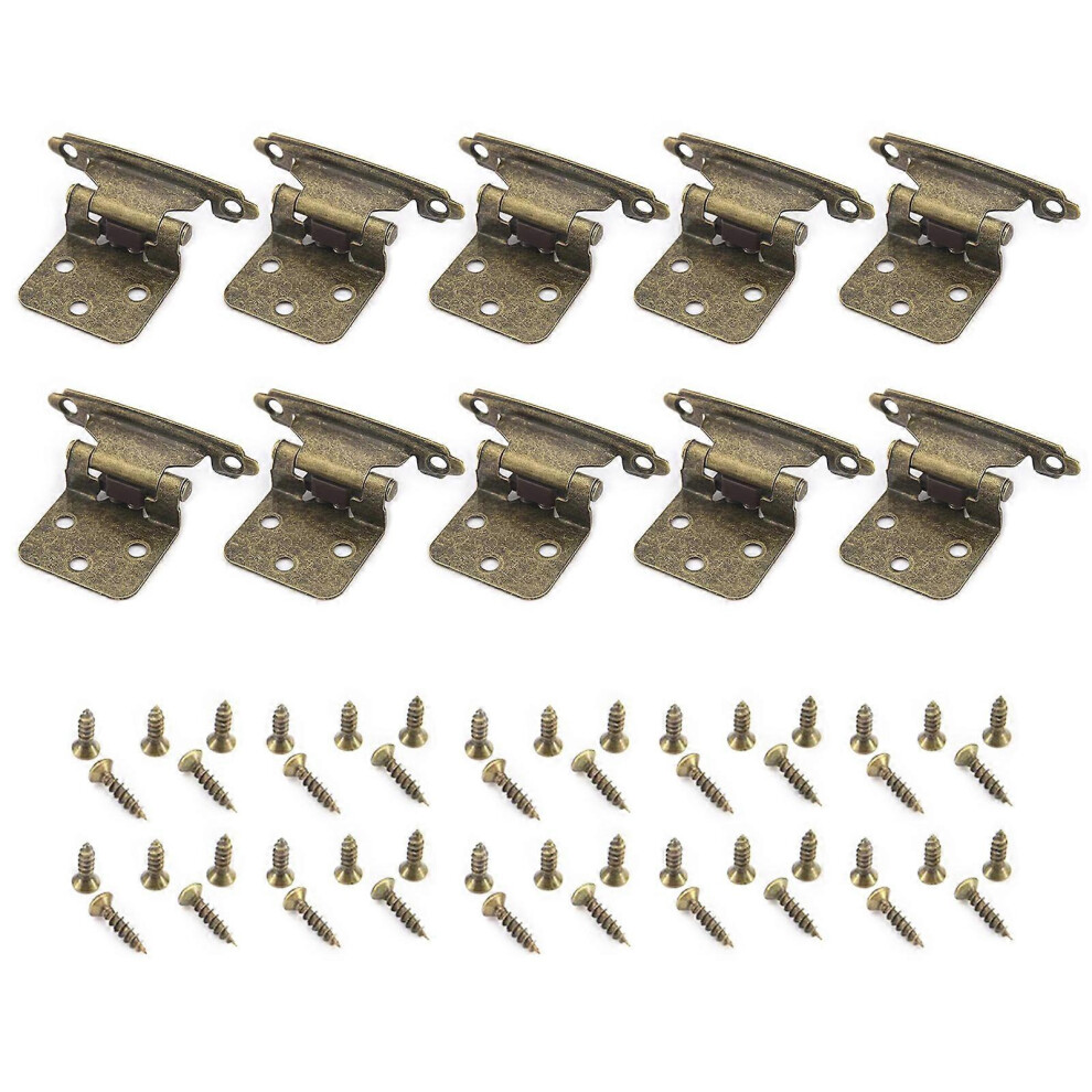 10Pcs Antique Self Closing Hinges Heavy Duty Door Cupboard Hinges Kitchen Cabinet Door Hinges Hardware Enduring Blue Patina 6902344602909