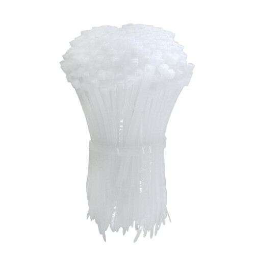 4 Inch White Zip Ties 1000 Pack, Small Plastic Cable Ties for Home Office, Quick Lock, Multi‑Purpose Use