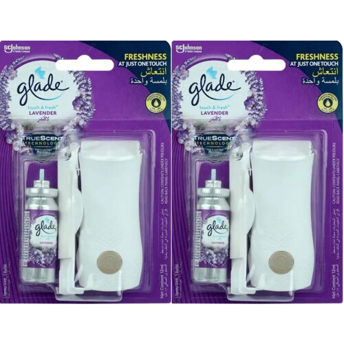 Glade 2 x Glade Touch & Fresh Holder + 12ml Refill - Lavender