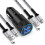 Adaptor încărcător auto USB-C, pachet de 3, cu 2 cabluri de 3 m, încărcare rapidă, compatibil cu Android 1