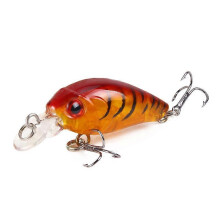 (1)Fishing Lure, 2 Pcs Plastic Hard Bait Fishing Hooks 3D Artificial Fish Lures, Wobbler Artificial Bait Lures 4.5cm