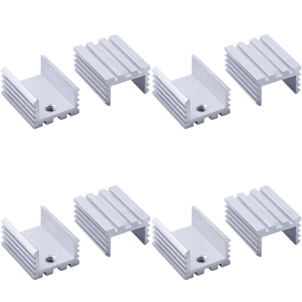 8Pcs Aluminum Heat Sink 20X15x10mm Set For 7805 Mosfet Transistor Chip, Efficient Heat Dissipation 9771547563792