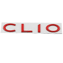 (Red) Car 3D Metal Emblem Badge Decals Rear Trunk Boot Words Logo Sticker For Renault Clio RS 2 3 4 5 6 Sport Styling Accessories