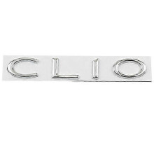 (Silver) Car 3D Metal Emblem Badge Decals Rear Trunk Boot Words Logo Sticker For Renault Clio RS 2 3 4 5 6 Sport Styling Accessories