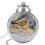 Colar com pingente vintage de relógio de bolso de quartzo 1