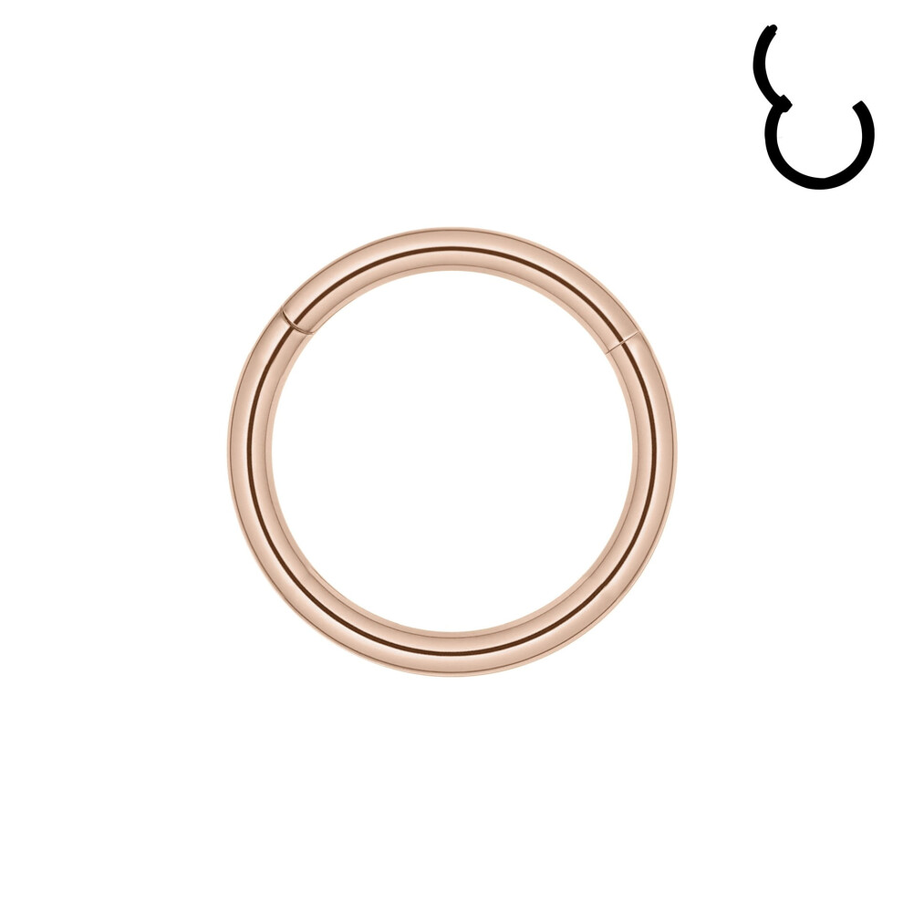 Gold 18G Clicker Nose Piercing Septum Ring Basic Rose Conch Helix Cartilage Piercing Earring