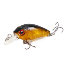 (9)Fishing Lure, 2 Pcs Plastic Hard Bait Fishing Hooks 3D Artificial Fish Lures, Wobbler Artificial Bait Lures 4.5cm