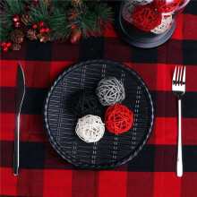 4X 2 Inch Rattan Balls Decorative for Home Decor DIY Filler Ornament Wedding Table Decoration(Black, Grey, Red, White)