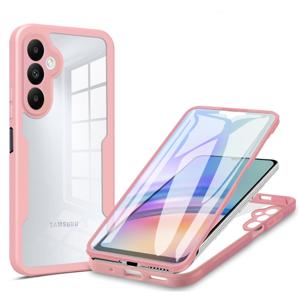 Compatible With Samsung Galaxy S23 Fe Clear Slim Tpu Case + Screen Protector Â Shockproof Rugged Bumper, Qc Pink 9028731682228