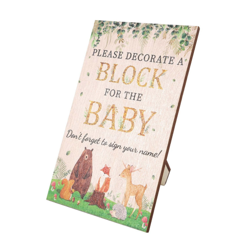 Παιχνίδια Baby Shower Ξύλινη πινακίδα για μωρά Αγόρι Κορίτσι Παιχνίδια Baby Shower