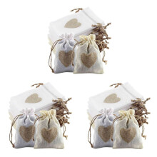 72 Piezas Bolsas de Arpillera con Cordón Y Patrón de Corazón Bolsa de Regalo de Caramelo Bolsa de Yute Bolsa de Bautismo Boda para Bolsa de Relleno