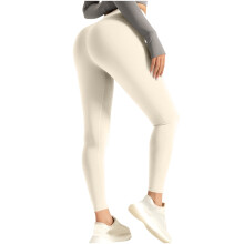 Dameslegging met lange, effen kleur, heuplift, hoge taille en elastische taille voor fitness en yoga