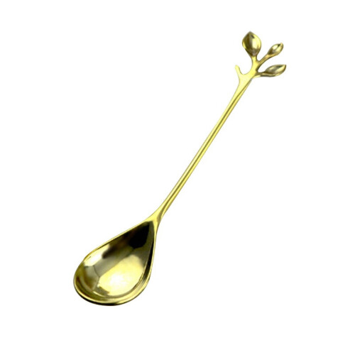 Mini Coffee Tea Branch Design Cup Spoon Fruit Fork Kitchen Gadget Tool Gift Golden Spoon