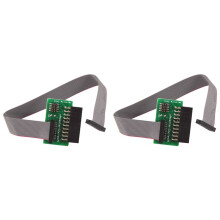 2X Scheda di Interfaccia Rotonda con Cavo JTAG (2X10 2,54 Mm) un SWD (2X10 1,27)