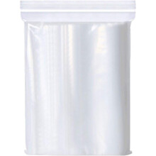 Pacote com 100 unidades de sacos plásticos com fecho hermético, grossos, de 16x24cm, transparentes, para armazenamento em casa, cozinha,