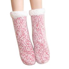 Women's Fuzzy Slipper Socks, Warm Indoor & Sleeping Socks, Red, One Size, Compatible with All Standard Sizes