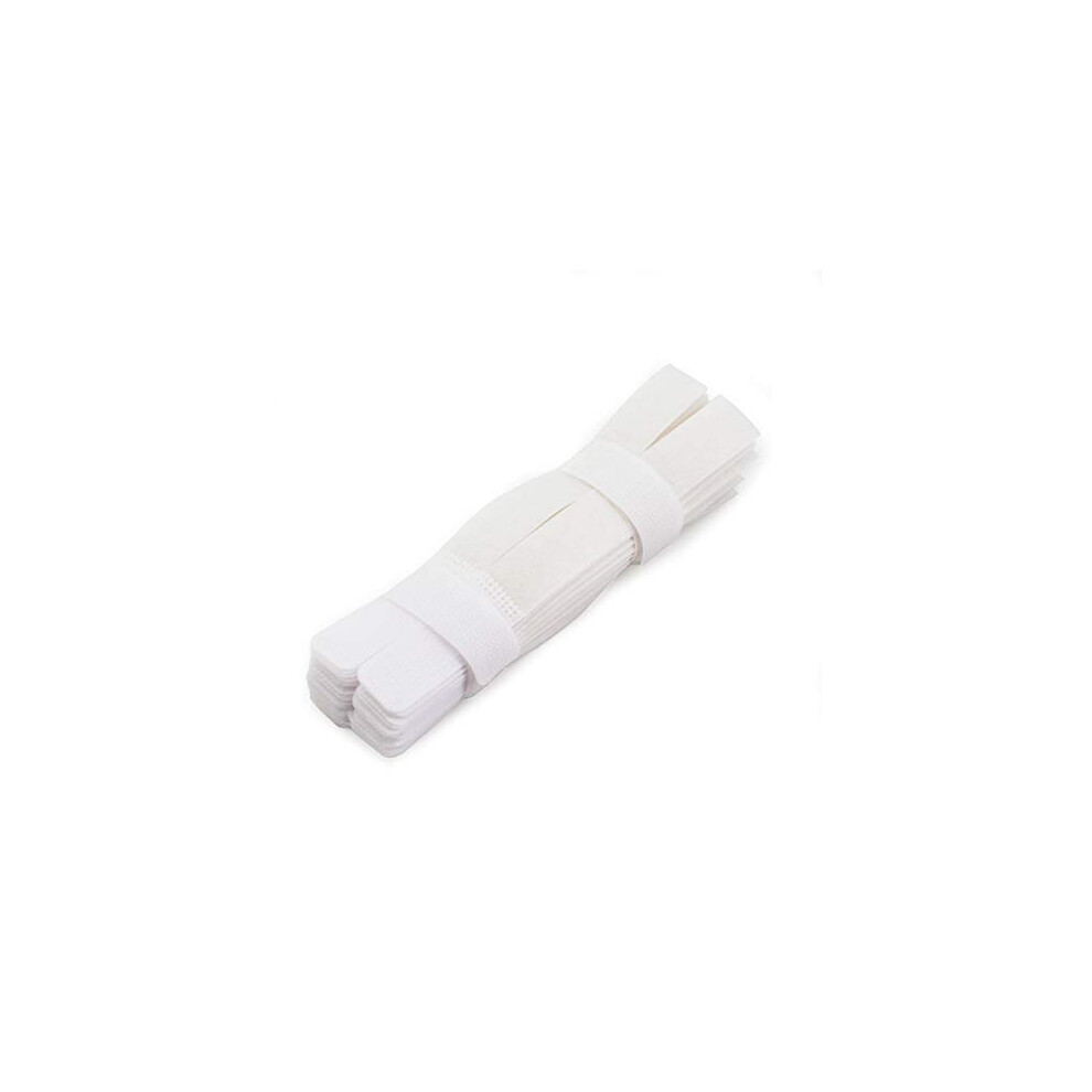 50Pcs Reusable Cable Ties 7 Inch White Straps Adjustable Organizer For Clutter Wire Management 9092120190014