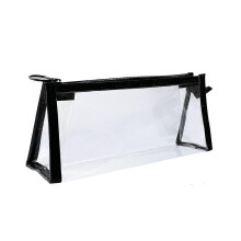 (Black) Clear Pencil Case See Through Pencil Case (Pink)